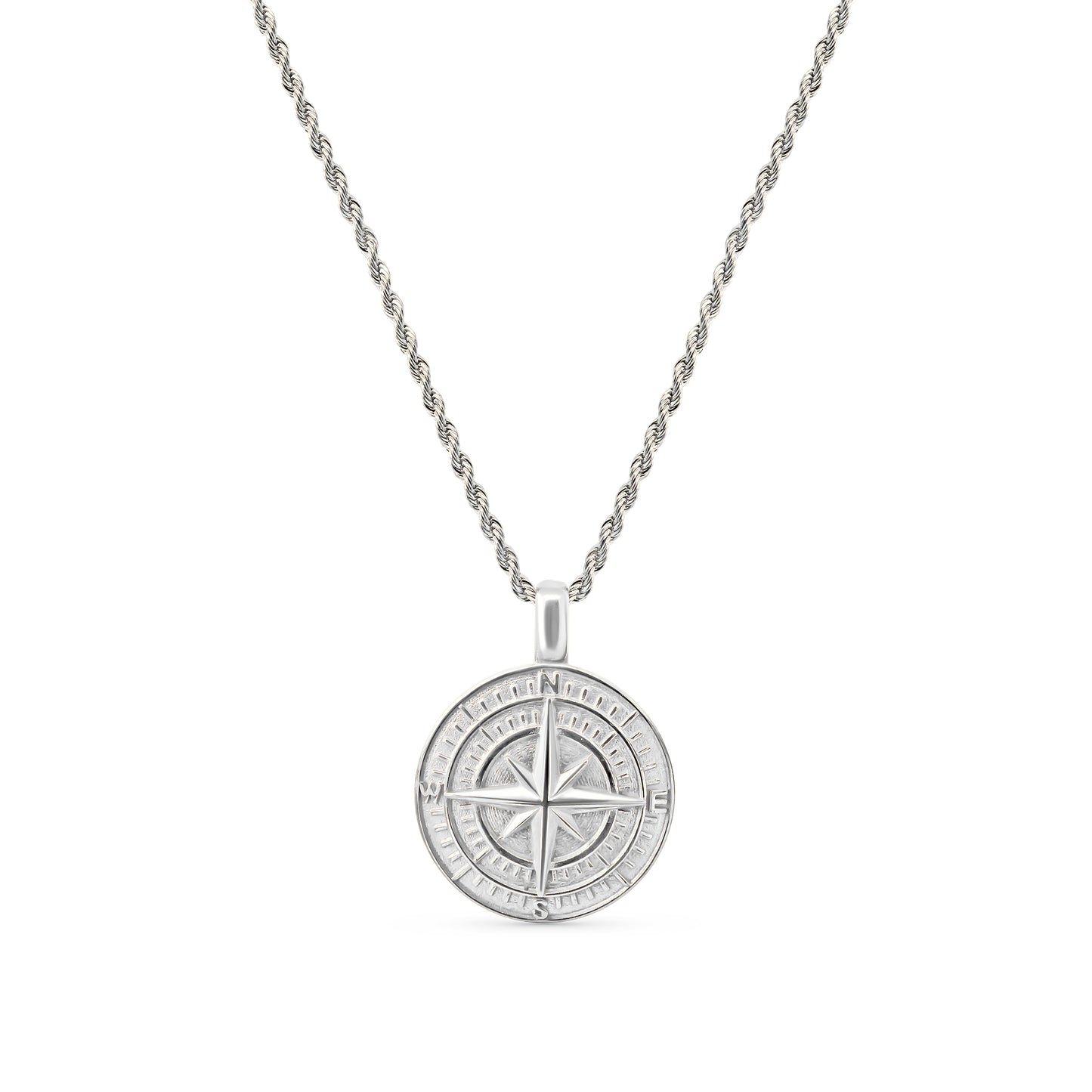 Compass Pendant - Silver