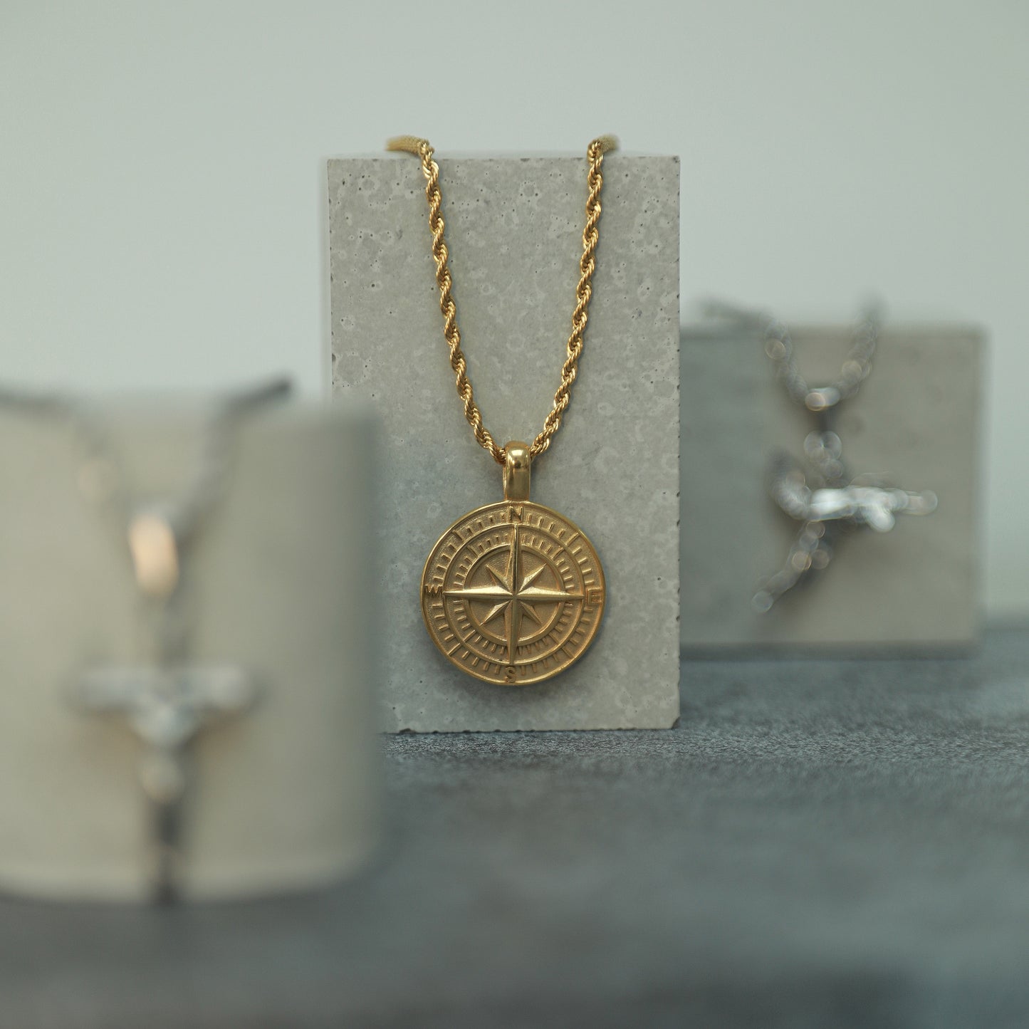 Compass Pendant - Gold