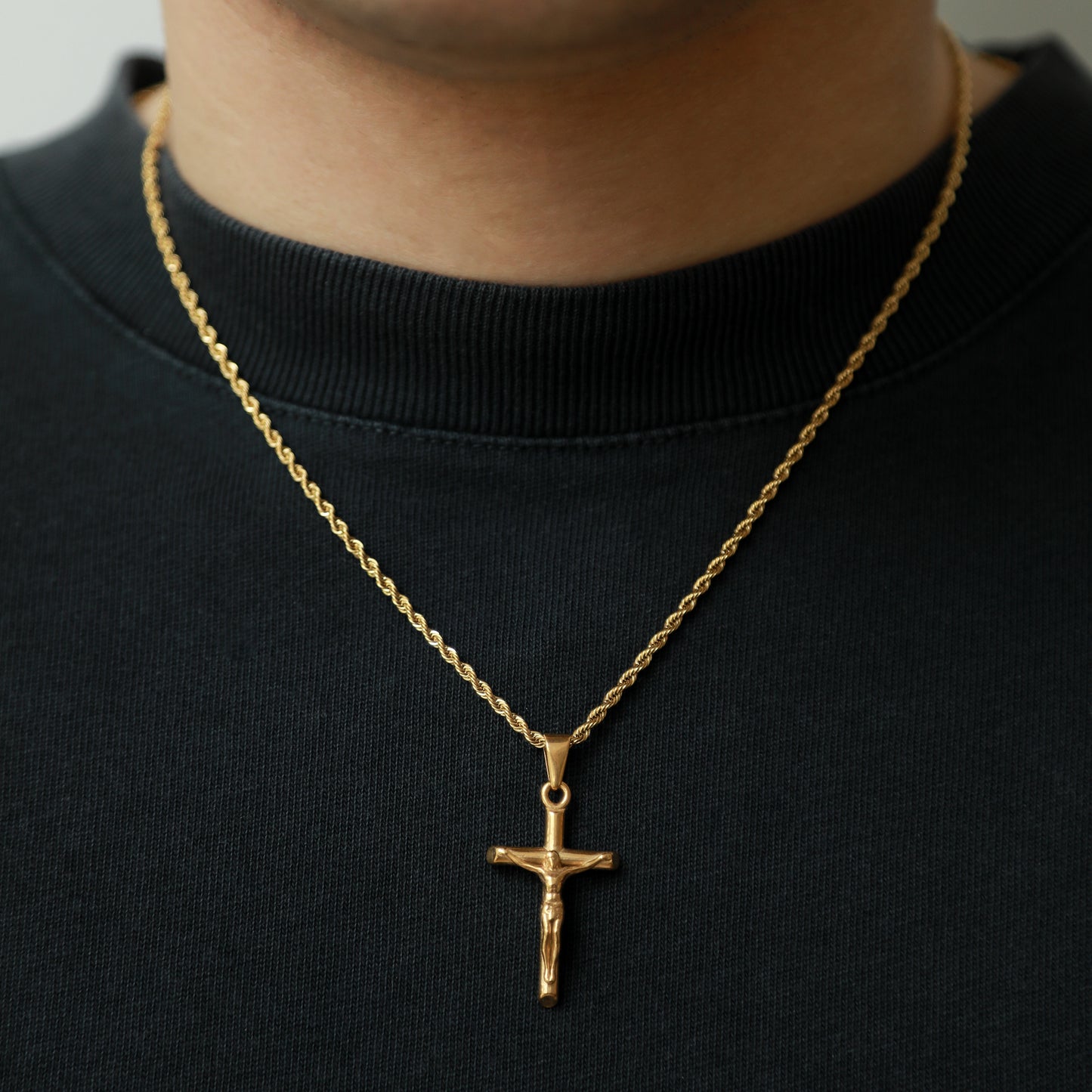 Crucifix Pendant - Gold